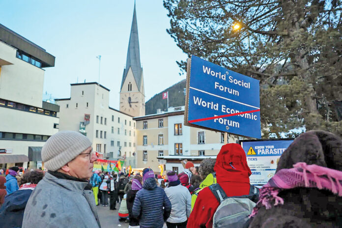 Protest march to the World Economic Forum