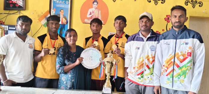 Gold medal for tribal welfare athletes in state level competitions