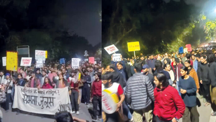 ABVP goons attack students in JNU