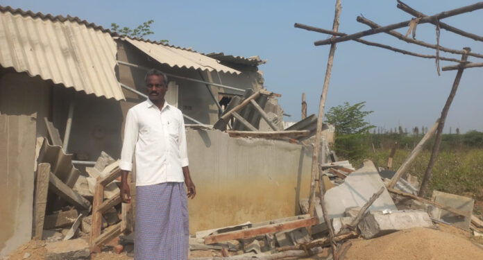 Action should be taken against the unidentified persons who demolished the house.