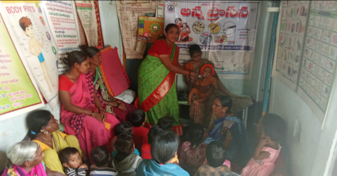 Anna Prasana program in Anganwadi