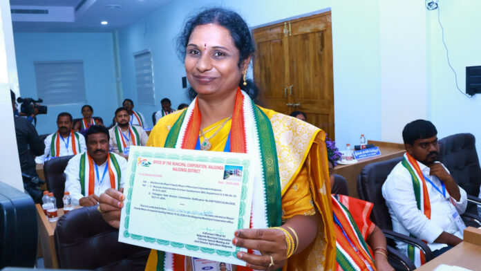 తొలి నల్లగొండ మున్సిపల్ కార్పొరేషన్ మేయర్ గా బుర్రి చైతన్యరెడ్డి