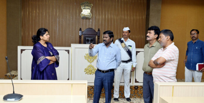 Collector inspects arrangements for special meeting
