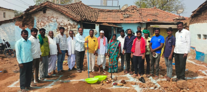 బస్వాపూర్ లో ఇందిరమ్మ ఇండ్ల నిర్మాణాలు ప్రారంభం