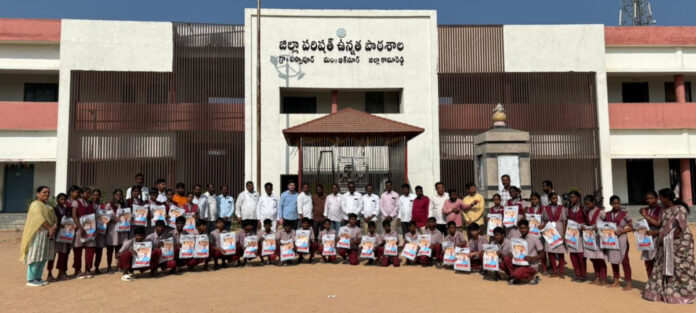 Distribution of exam pads to students..