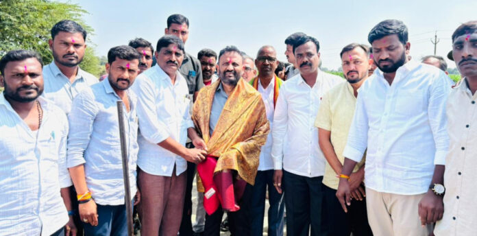 MLA Thota lays foundation stone for development works in Dongli