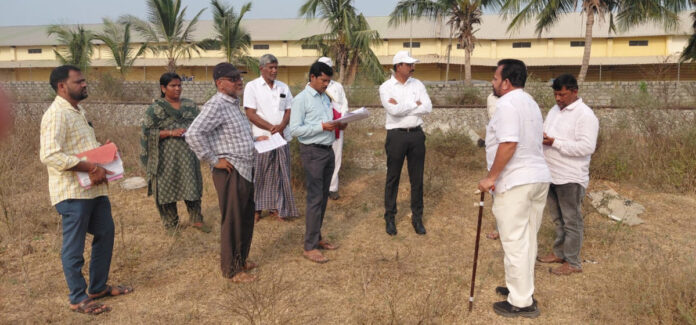 Field inspection for land acquisition for railway line