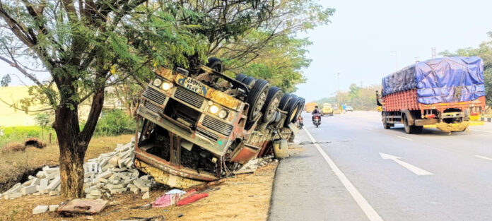 A major accident was avoided on the national highway.