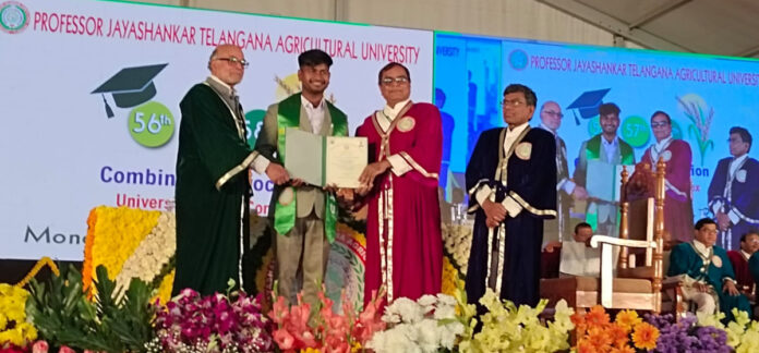 Kalamadugu resident receives PhD and gold medal..