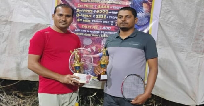 Madnur residents emerge winners of doubles badminton