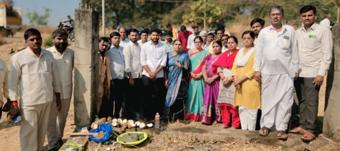 School boundary wall construction work begins