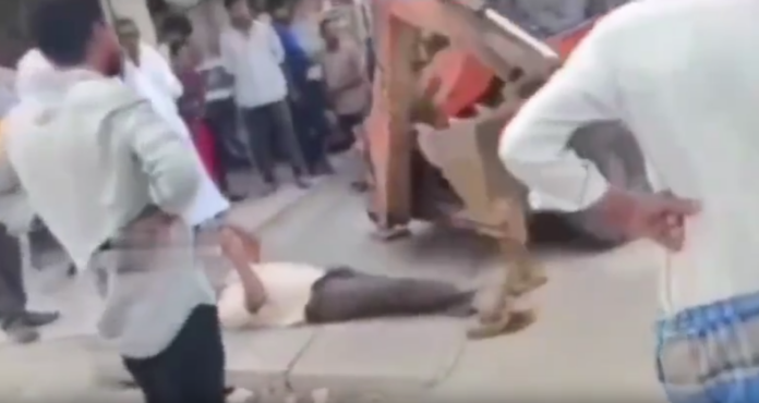 Officer brings JCB to hotel for not providing coffee