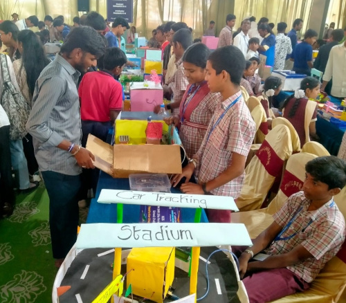 ఆదర్శ పాఠశాలలో వైజ్ఞానిక ప్రదర్శన..