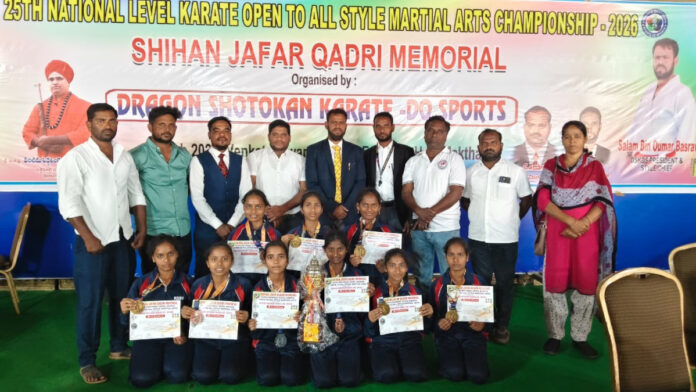 Talent of KGBV students in karate competitions..