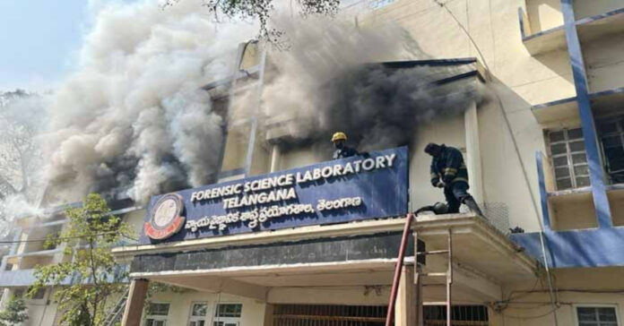 Fire accident at FSL office due to short circuit!