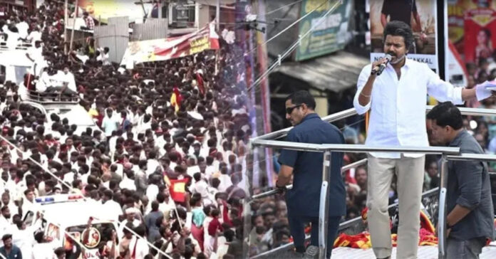 విజయ్ ప్రచార సభలో గుండెపోటుతో వ్యక్తి మృతి