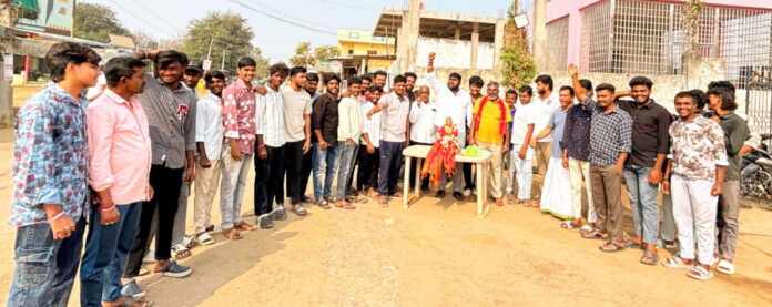 Chhatrapati Shivaji Jayanti celebrations in Tadicherla