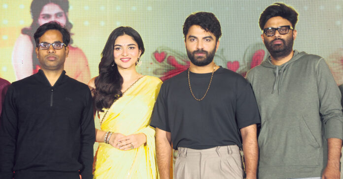 Keep smiling happily.