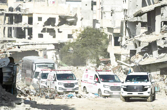 Patients waiting at Rafah