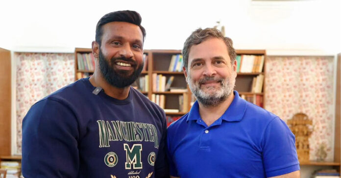 Rahul Gandhi meets Deepak Kumar