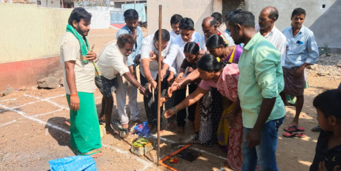 Groundbreaking ceremony for water filter construction