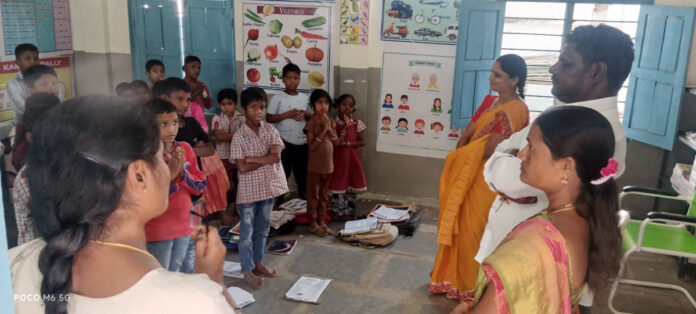 Sarpanch inspects primary school