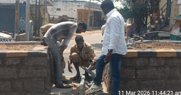 Repairs to the drip pipeline