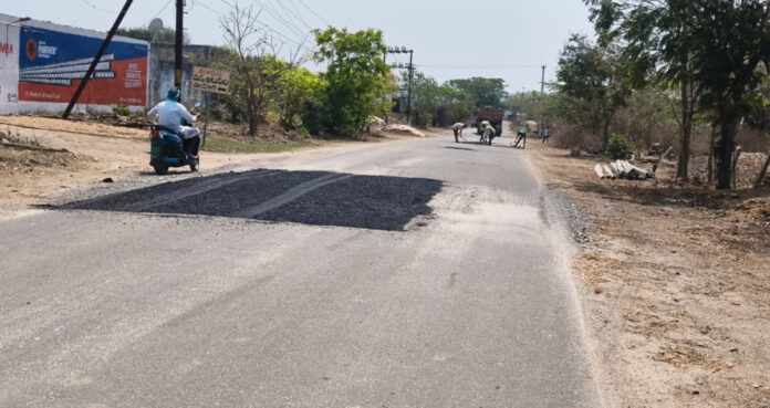 Repairs to the damaged BT Road