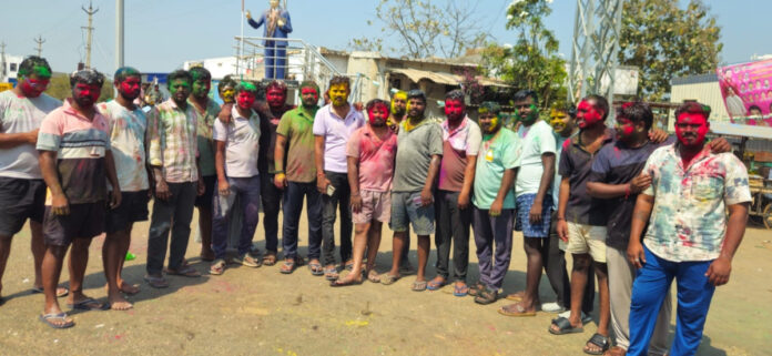 Holi celebrations in the mandal
