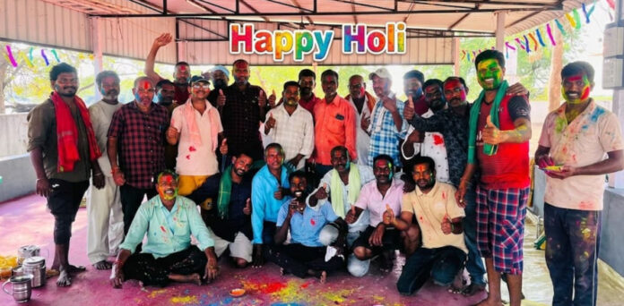 Holi celebrations in the mandal