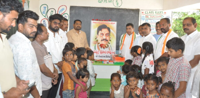 Distribution of study materials and plates to students.