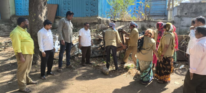 Scrap removal at Madnur GP..