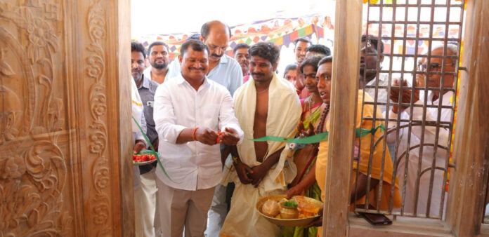 MLA Jare participated in the housewarming ceremonies of Indiramma's houses
