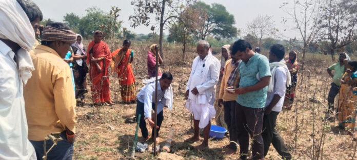 Inspection of employment guarantee works in Kanthali