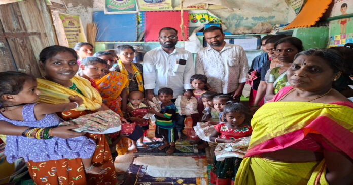 Uniforms distributed to Anganwadi children