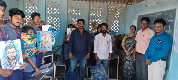 Distribution of exam materials to class 10 students