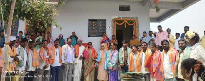 Inauguration of Indiramma's house in Baswapur