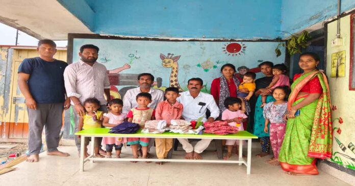 Uniforms distributed to Anganwadi children