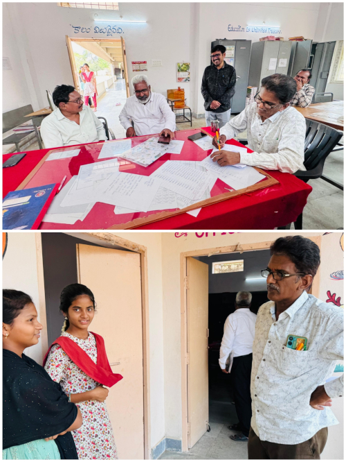 పాఠశాలలో అధికారుల ఆకస్మిక తనిఖీలు