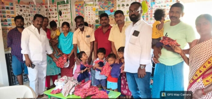 Uniforms distributed to Anganwadi children