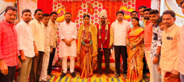 MLA attends Dhannur Sarpanch Jayashree's family wedding