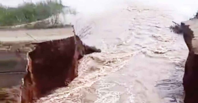 Breach in the Canal Flowing from Mallanna Sagar
