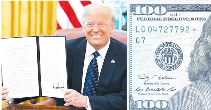అమెరికా కరెన్సీ నోట్లపై ట్రంప్ సంతకం