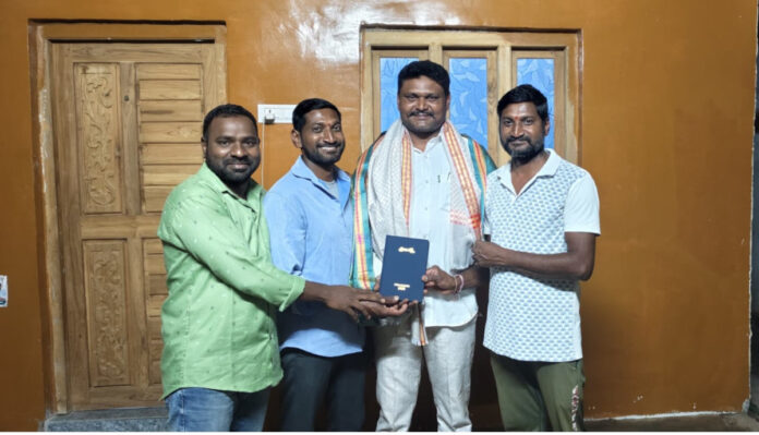 Tenth Class Friends Honored the Mandal President of the Upasarpanch Forum