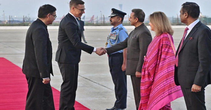 భారత్కు చేరుకున్న ఫిన్లాండ్ అధ్యక్షుడు