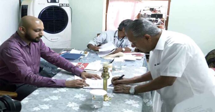 Pinarayi Vijayan files nomination