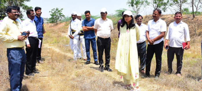 Collector inspects site for substation construction