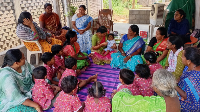 Food parcels at Gudirevu Anganwadi Center
