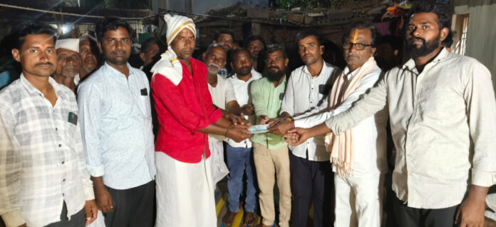 మృతుని కుటుంబానికి ఆర్థిక సాయం అందజేత