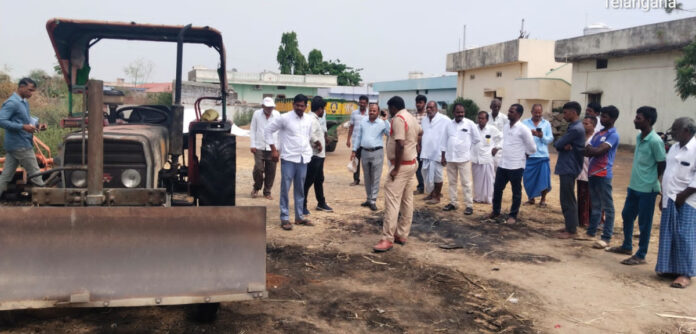 Miscreants set fire to GP tractor